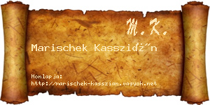 Marischek Kasszián névjegykártya